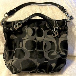 Coach black shoulder bag with handles